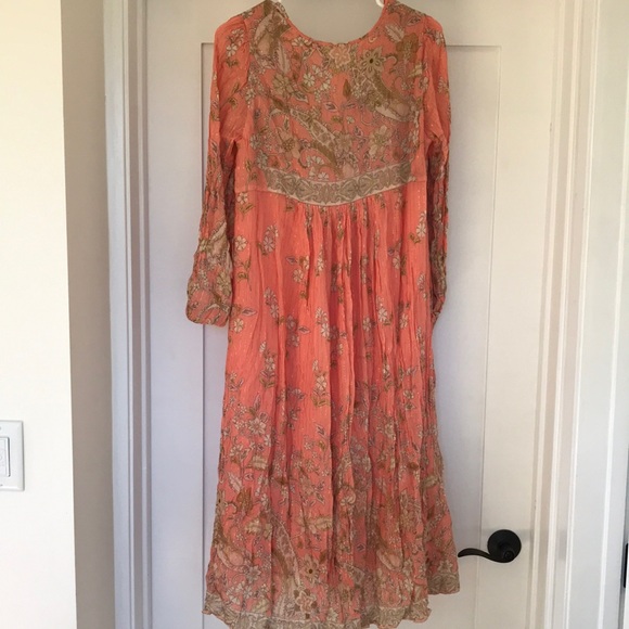 Spell Hendrix pink boho midi dress - Picture 7 of 8